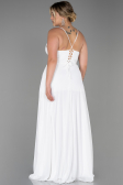 White Long Plus Size Evening Dress ABU1324