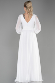 Long White Chiffon Evening Dress ABU1702