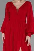 Long Red Chiffon Evening Dress ABU1702