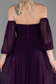 Purple Long Chiffon Prom Gown ABU2457