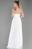 Long White Chiffon Evening Dress ABU3343