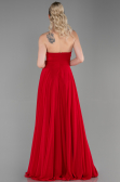 Long Red Chiffon Evening Dress ABU3343
