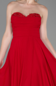 Long Red Chiffon Evening Dress ABU3343