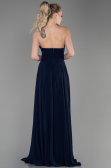 Long Navy Blue Chiffon Evening Dress ABU3343