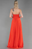 Long Orange Chiffon Evening Dress ABU3343