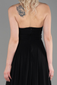 Long Black Chiffon Evening Dress ABU3343