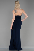 Long Navy Blue Prom Gown ABU3344