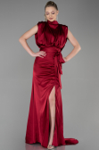 Burgundy Long Satin Evening Dress ABU2133