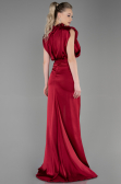 Burgundy Long Satin Evening Dress ABU2133