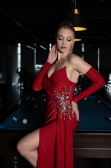 Long Red Evening Dress ABU3351