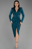 Midi Emerald Green Invitation Dress ABK1861