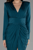 Midi Emerald Green Invitation Dress ABK1861