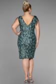 Midi Turquoise Plus Size Invitation Dress ABK1873