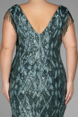 Midi Turquoise Plus Size Invitation Dress ABK1873