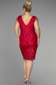 Midi Fuchsia Plus Size Invitation Dress ABK1873