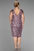Midi Powder Color Plus Size Invitation Dress ABK1873