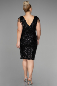 Midi Black Plus Size Invitation Dress ABK1873