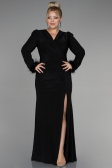 Long Black Plus Size Evening Dress ABU2832