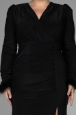 Long Black Plus Size Evening Dress ABU2832