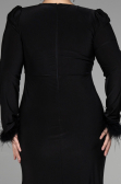 Long Black Plus Size Evening Dress ABU2832
