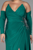 Long Green Plus Size Evening Dress ABU3352