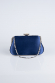 Navy Blue Satin Night Bag SH834