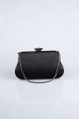 Black Satin Night Bag SH834
