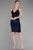 Short Navy Blue Evening Dress ABK1541