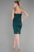 Short Emerald Green Evening Dress ABK1541
