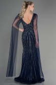Long Navy Blue Special Design Engagement ABU3357