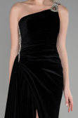 Long Black Velvet Evening Dress ABU3365
