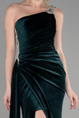 Long Emerald Green Velvet Evening Dress ABU3365