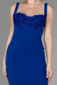 Midi Sax Blue Night Dress ABK1819