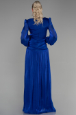 Long Sax Blue Chiffon Prom Gown ABU3397