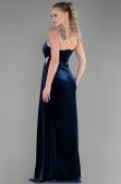 Long Navy Blue Velvet Evening Dress ABU2626