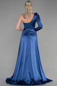 Indigo Long Satin Evening Dress ABU1715