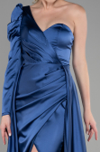Indigo Long Satin Evening Dress ABU1715