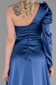Indigo Long Satin Evening Dress ABU1715