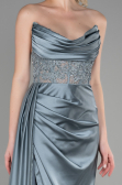 Turquoise Long Satin Evening Dress ABU3376