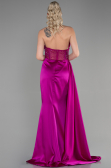 Fuchsia Long Satin Evening Dress ABU3376