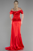 Long Red Satin Evening Dress ABU3398