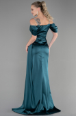 Long Emerald Green Satin Evening Dress ABU3398