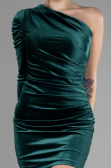 Short Emerald Green Velvet Invitation Dress ABK1886