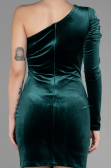 Short Emerald Green Velvet Invitation Dress ABK1886