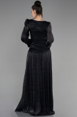 Long Black Chiffon Prom Gown ABU3397