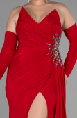 Long Red Plus Size Evening Dress ABU3352