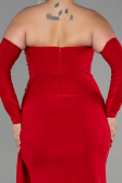 Long Red Plus Size Evening Dress ABU3352