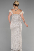 Long Mink Scaly Plus Size Evening Dress ABU3193