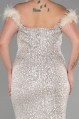Long Mink Scaly Plus Size Evening Dress ABU3193