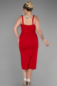 Midi Red Plus Size Invitation Dress ABK1882